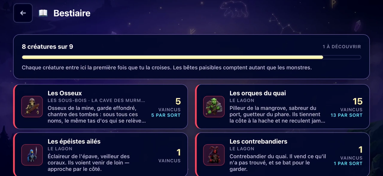 Le bestiaire