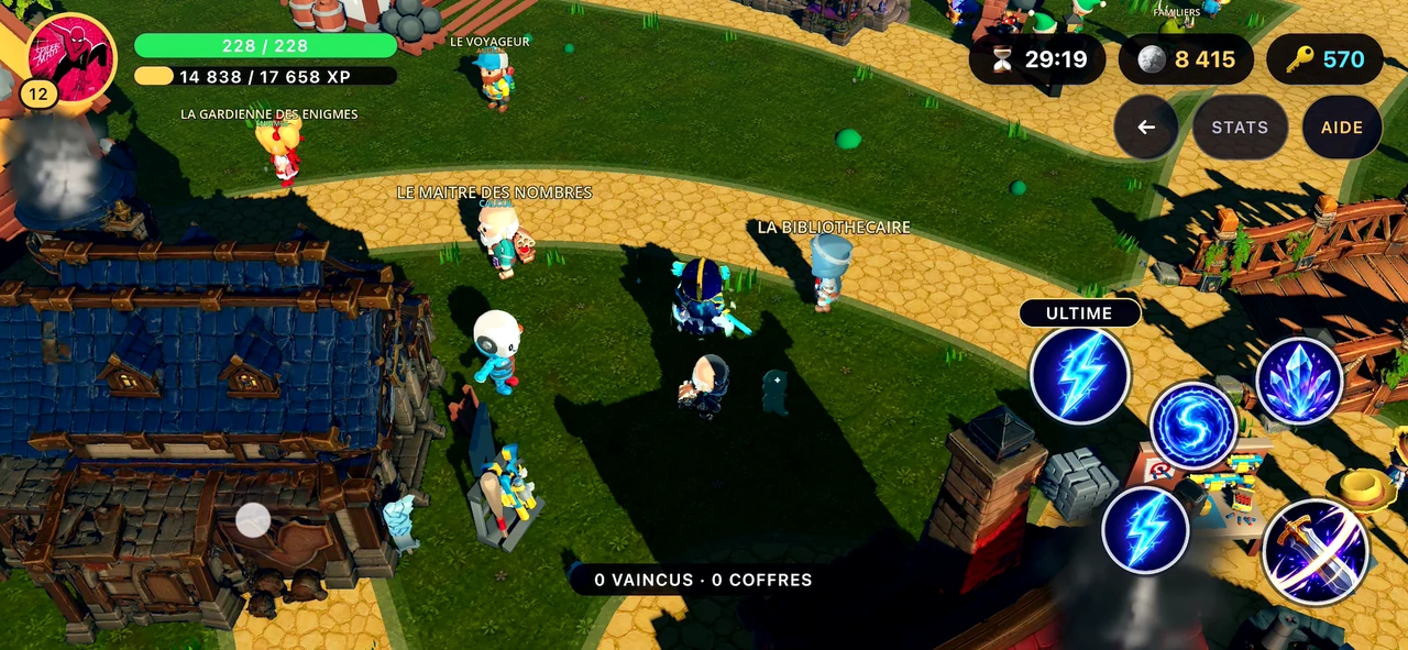 Le Village des Promesses et ses maîtres dans le jeu sur iOS